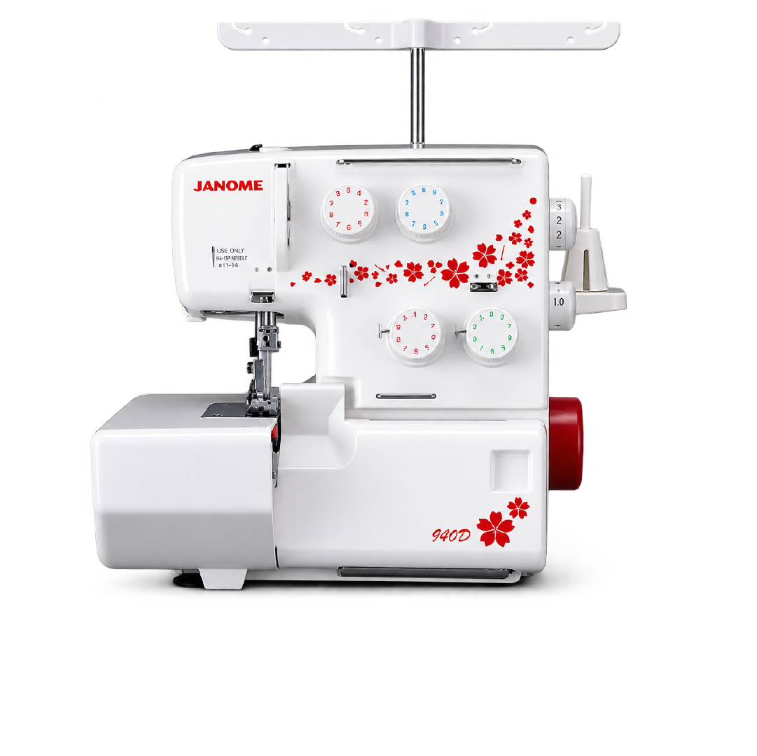 Máquina overlock Janome 990D para acabados profesionales en Ecuador
