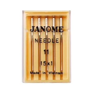 Agujas Janome N.º 11 normal para telas delgadas