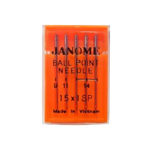 Agujas Janome punta bola surtidas para telas elásticas y de punto