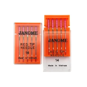 Agujas Janome Red Tip 90/14 para costura y bordado