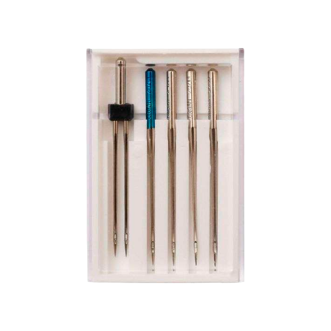 Agujas Janome surtidas N11 N14 Blue Tip y doble pack de 5