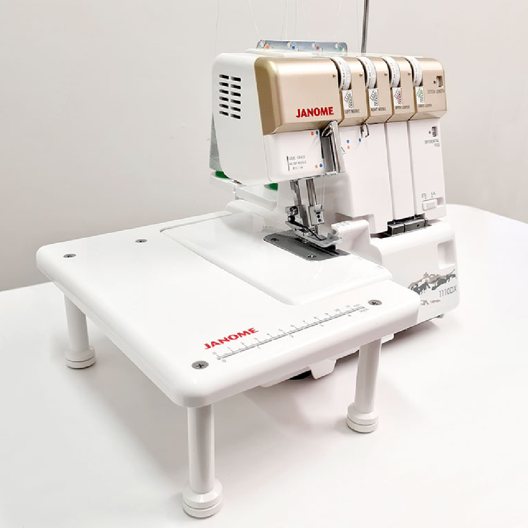 Mesa de extensión Janome extra ancha para remalladora y overlock