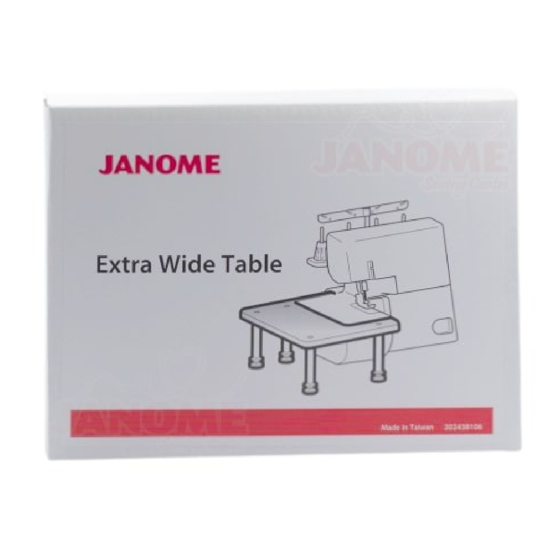 Mesa de extensión Janome extra ancha para remalladora y overlock
