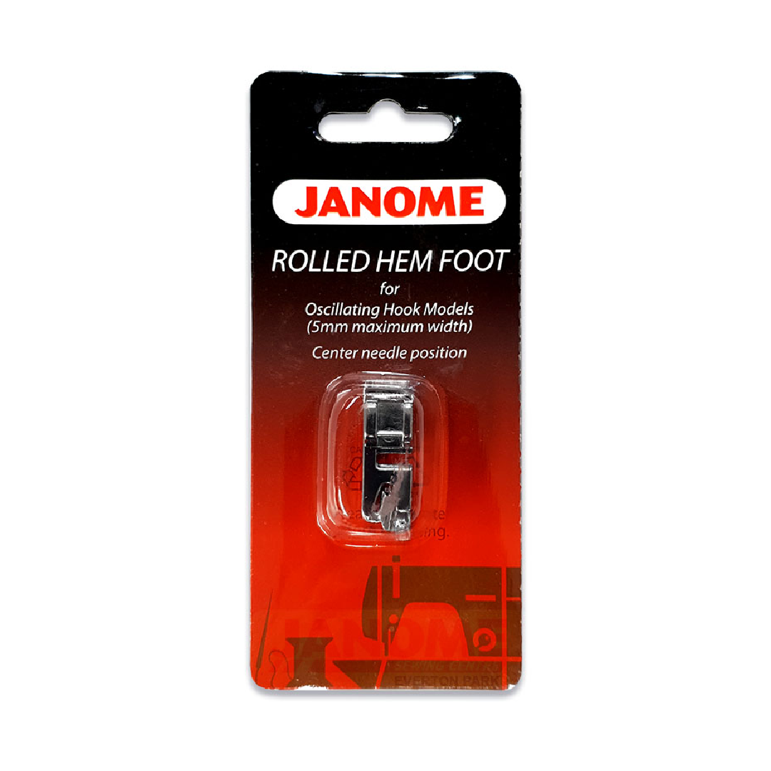 Prensatelas Janome para dobladillo enrollado en máquinas de 5 mm