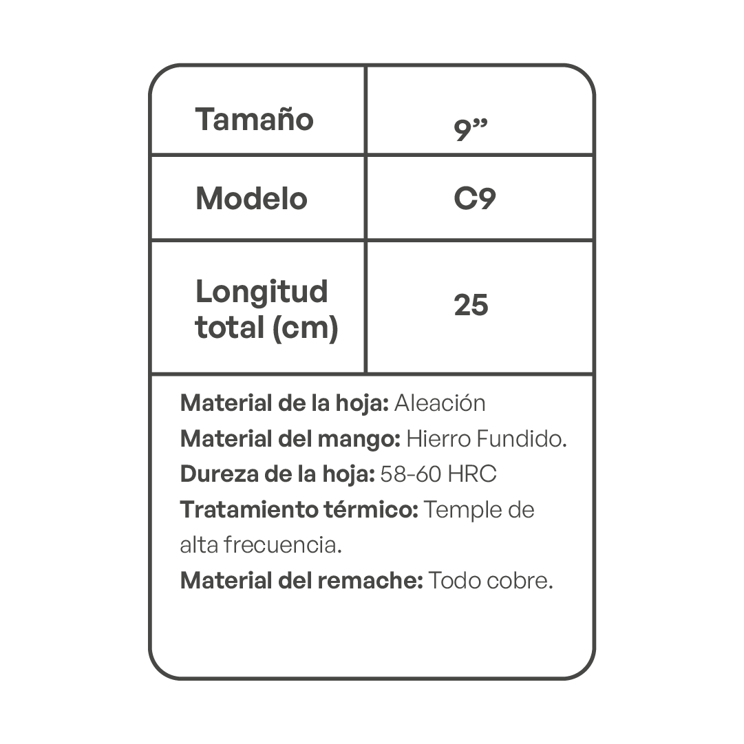 Tijera profesional para tela LDH C9 de 9 pulgadas
